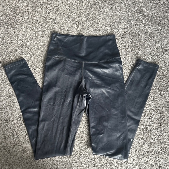 ALO Yoga Pants - ALO grey metallic Leggings